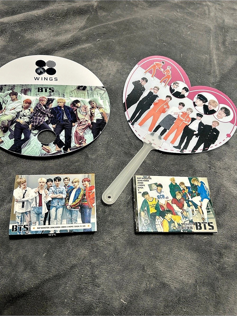 BTS Wings Tour & Festa Official Concert Merch Fan and Memo Pad Set Fan and Memo